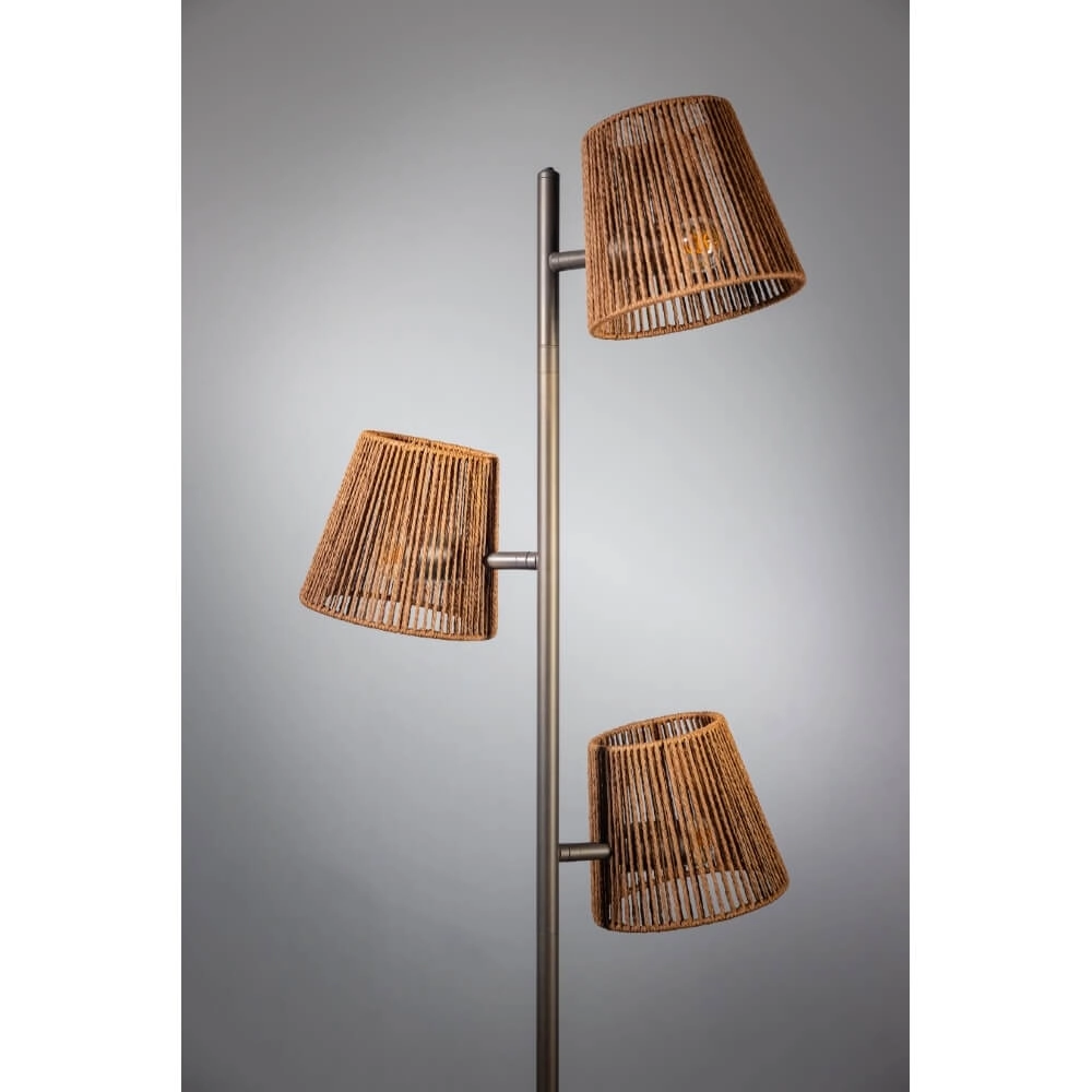 Lampe de table Daan Brun sable avec capuchon en rotin ETH 8720195309734