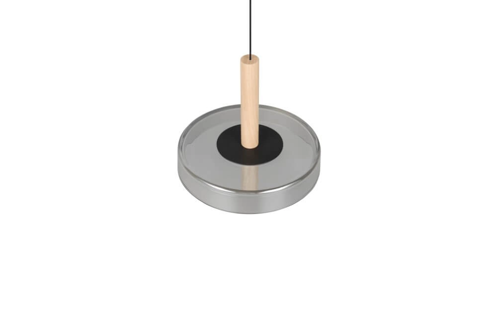 Lampe suspendue LED Celeste Ø 22cm - verre fumé Trio 4017807616880