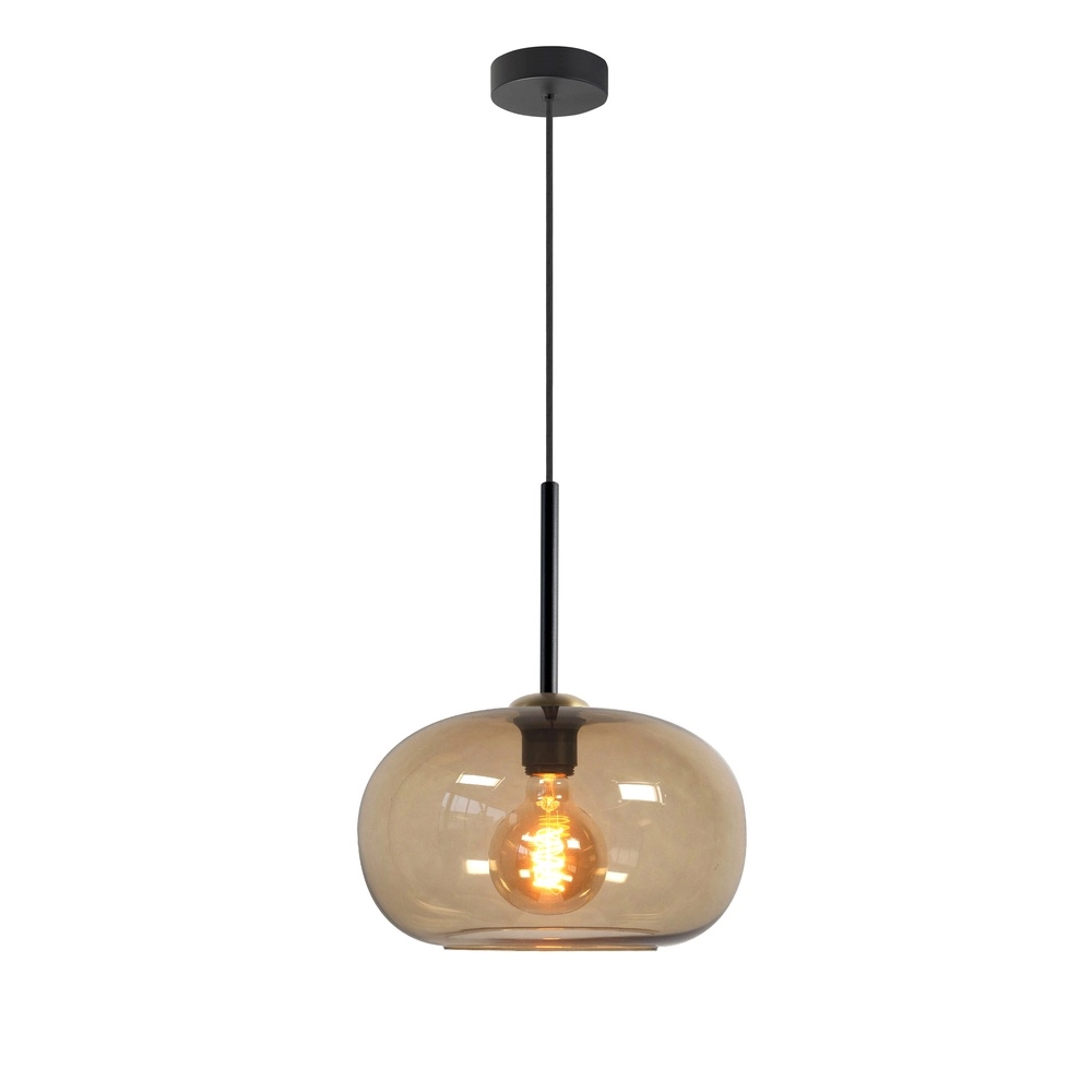 Suspension Bellini noir avec verre doré Ø 31cm Suspension Bellini noir avec verre doré Ø 31cm