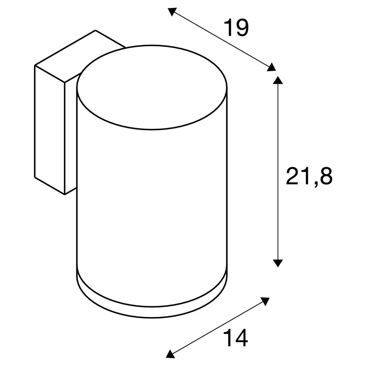 Spot LED en saillie Enola Round SLV 4024163235976