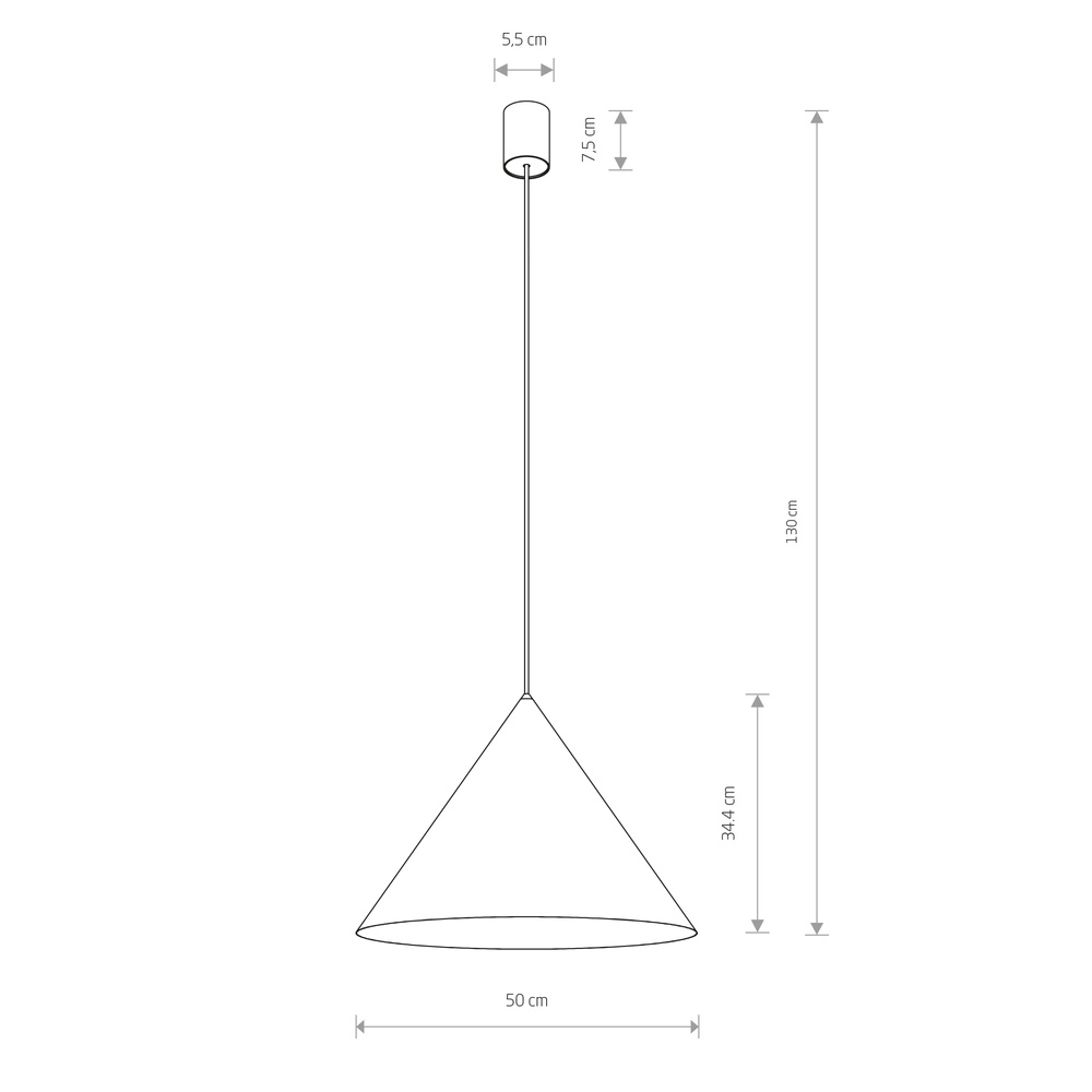 Lampe pendante de conception Zenith vert sauge Ø 50cm Lyora 5903139114820