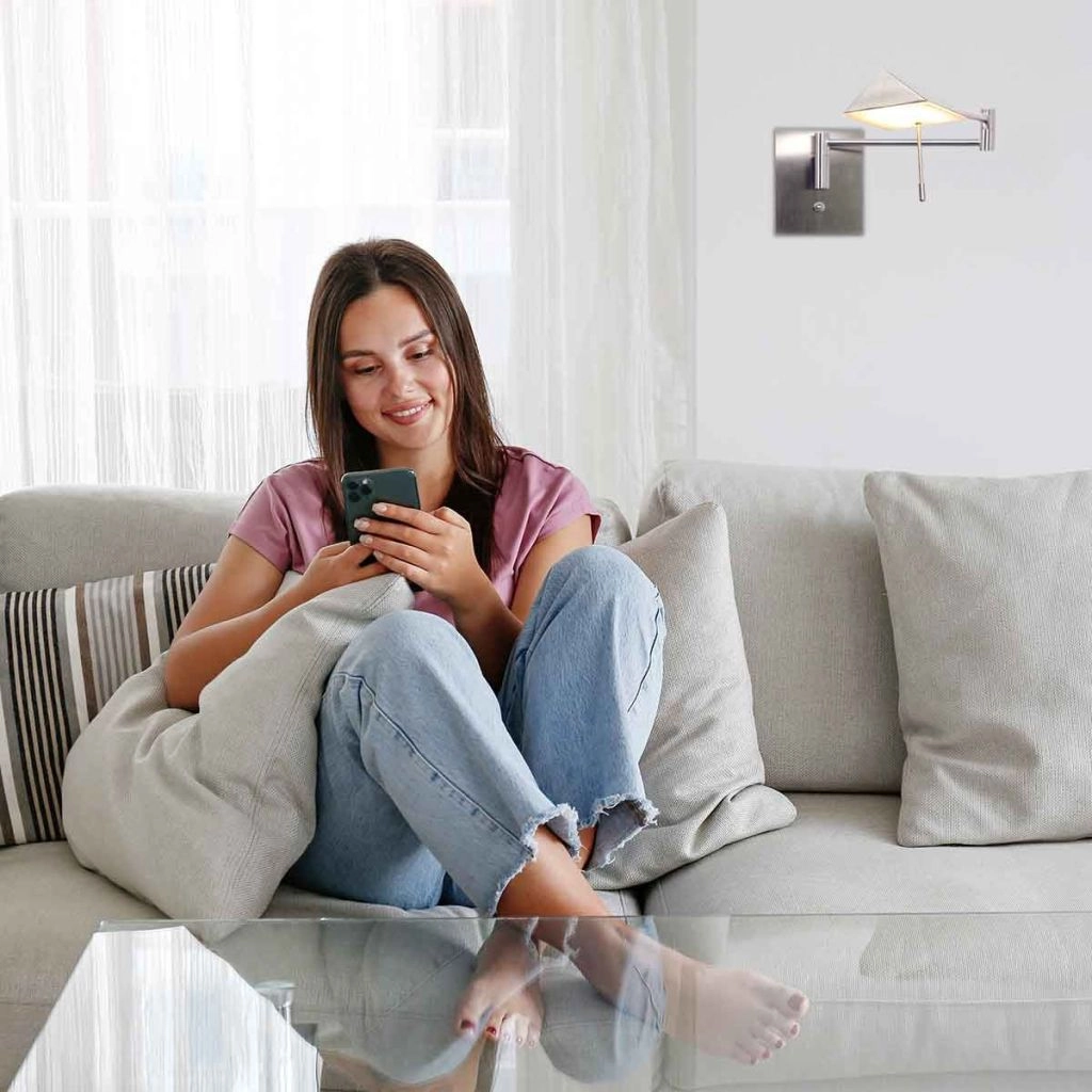 Lampe de lecture murale Retina Gris métallique Steinhauer 8712746165098