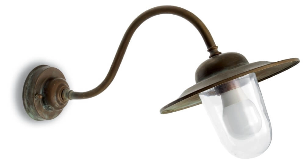Lampe d’extérieur coudée Casale laiton vieilli
