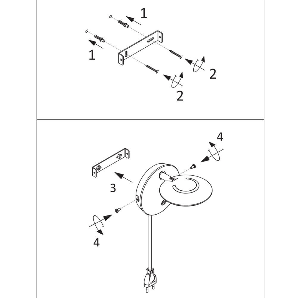 Spot mural LED Zenith 12cm bronze marron Steinhauer 8712746116373