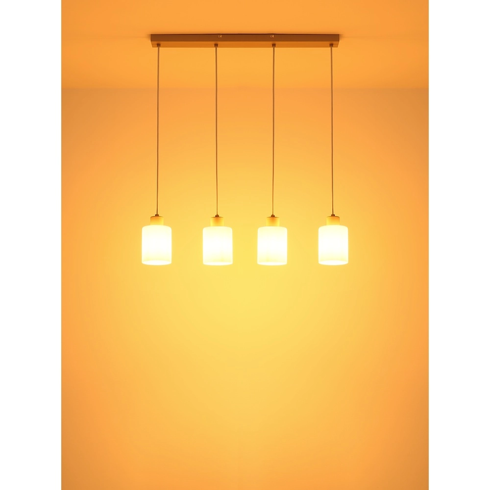 Suspension 4 lumières Trent brun sable Globo 9007371575978
