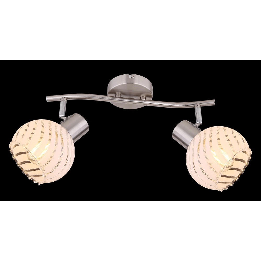 Lampe de plafond Willy Nickel 2-light Globo 9007371406104