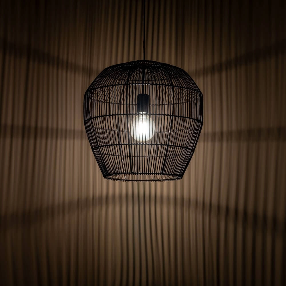 Suspension en rotin Haiti S Ø 43cm noir Lyora 5903139111669