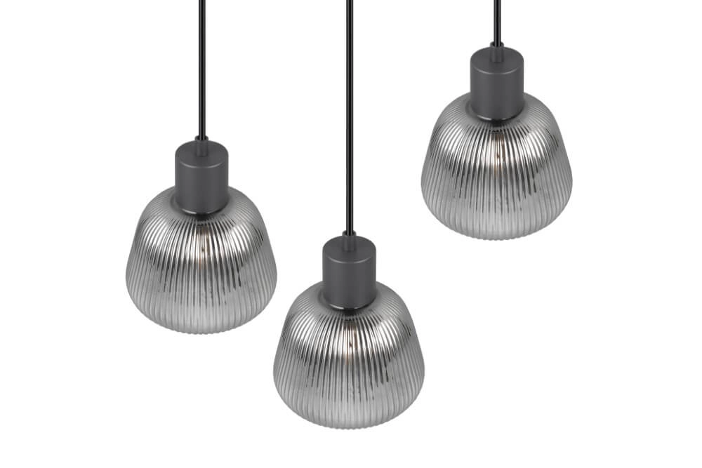 Lampe suspendue Vide Tarifa avec verre strié Trio 4017807615807