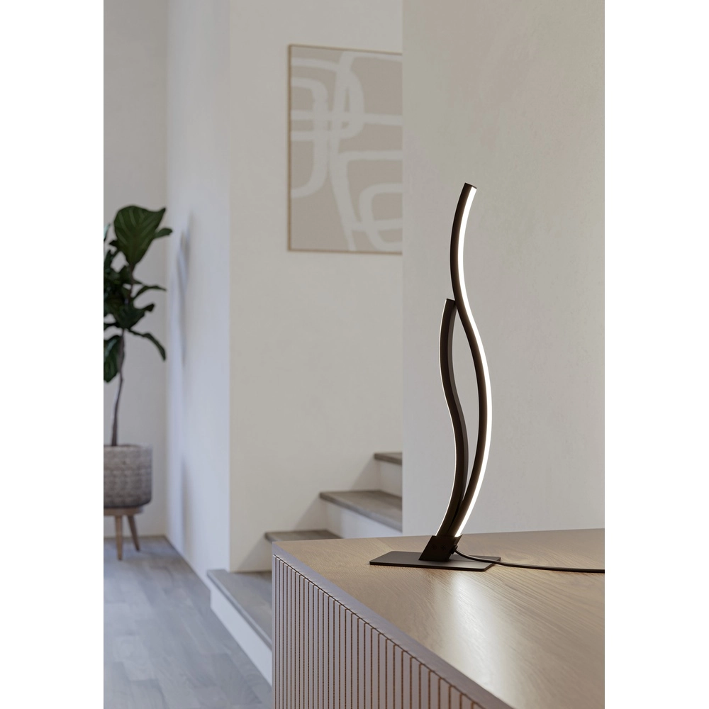 Lampe de table LED chic Grisolia 45,5 cm - noir Eglo 9008606316199