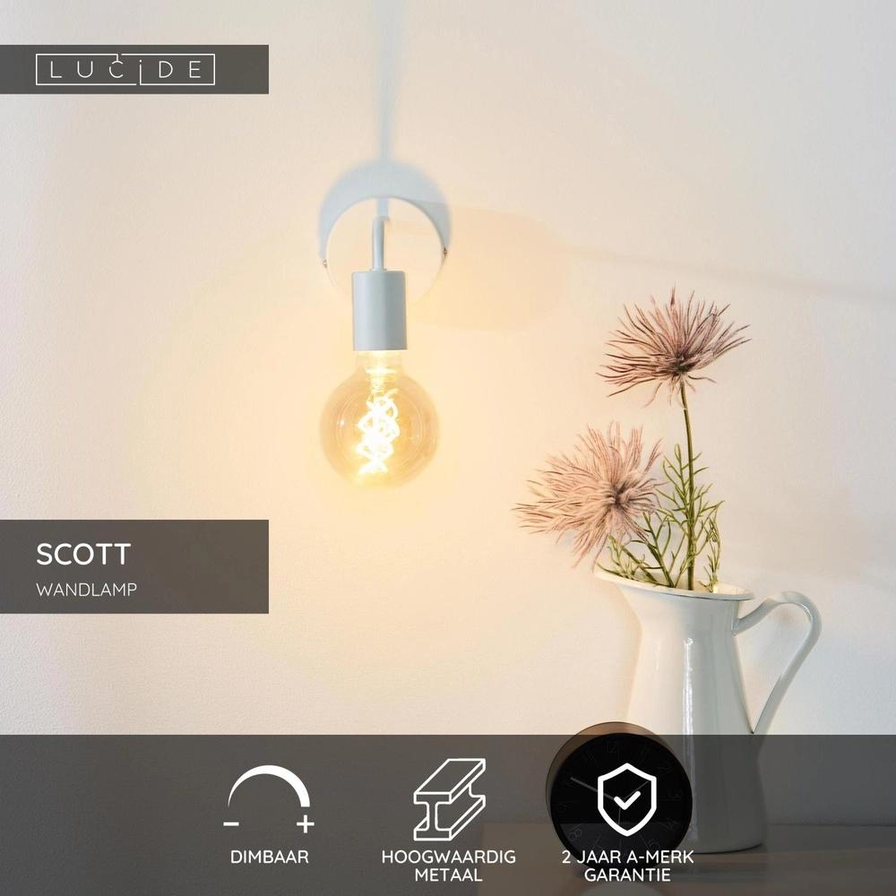 Lampe murale blanche Scott Conception Lucide 5411212450661