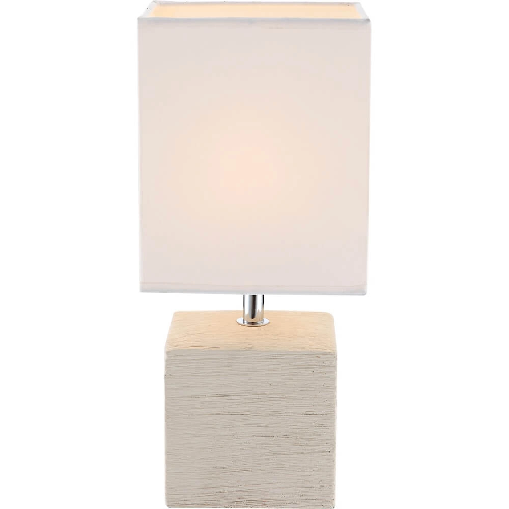 Lampe de table élégante Geri crème avec capuche blanche Globo 9007371294657