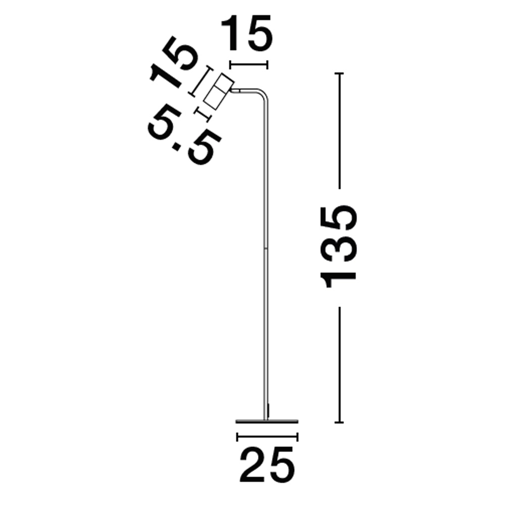 Lampadaire Pongo noir avec or Lyora 5212017441799