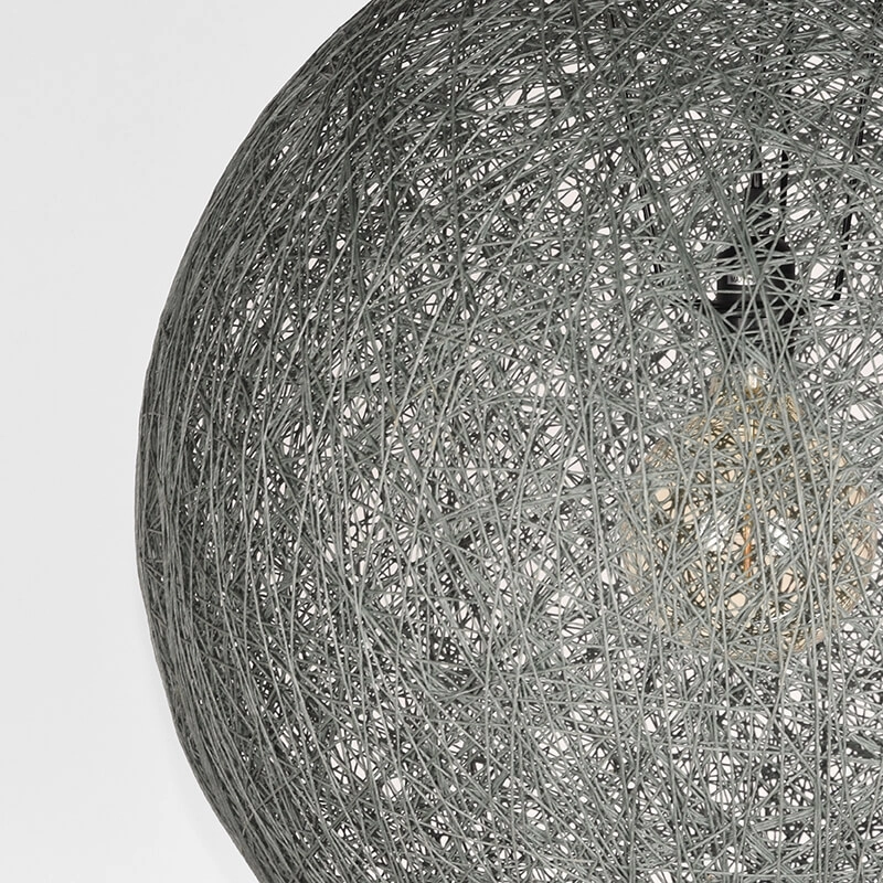 Lampe suspendue Twist Ø 55cm de fil de lin gris Label51 8720195417026