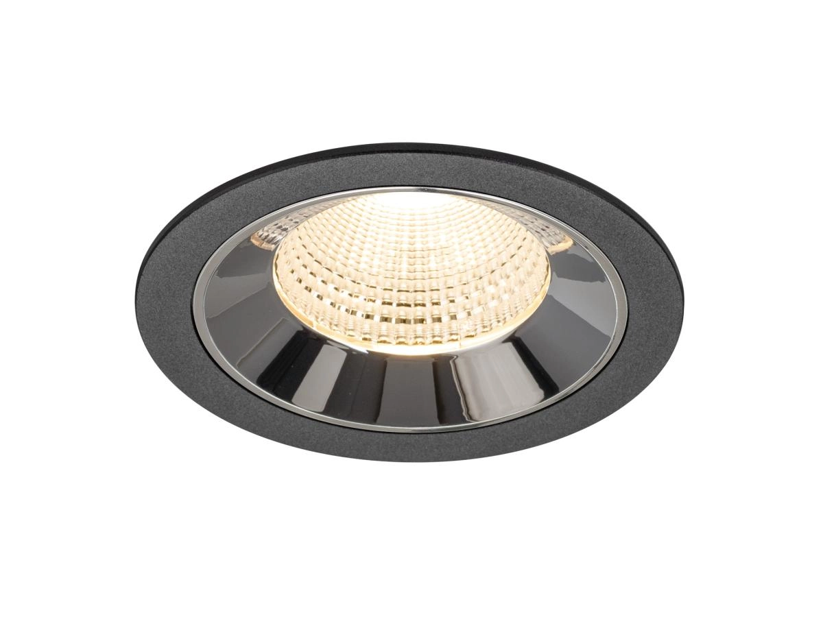 Spot encastré Numinos L noir/chrome 2700K - 55 deg