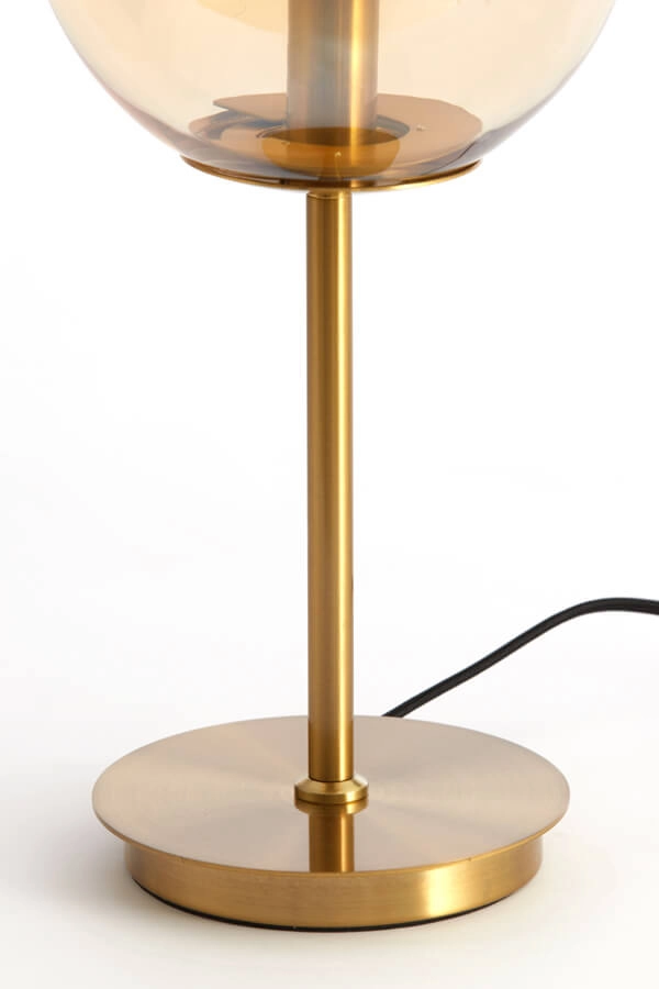 Lampe de table design Medina Or avec verre ambré Light & Living 8717807696931