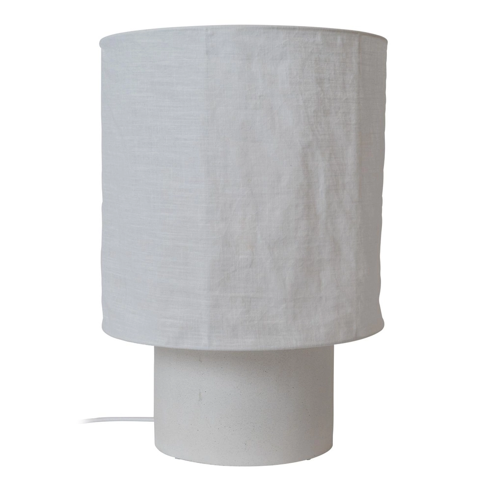Lampe de table Tissaja Ø 30cm de blanc