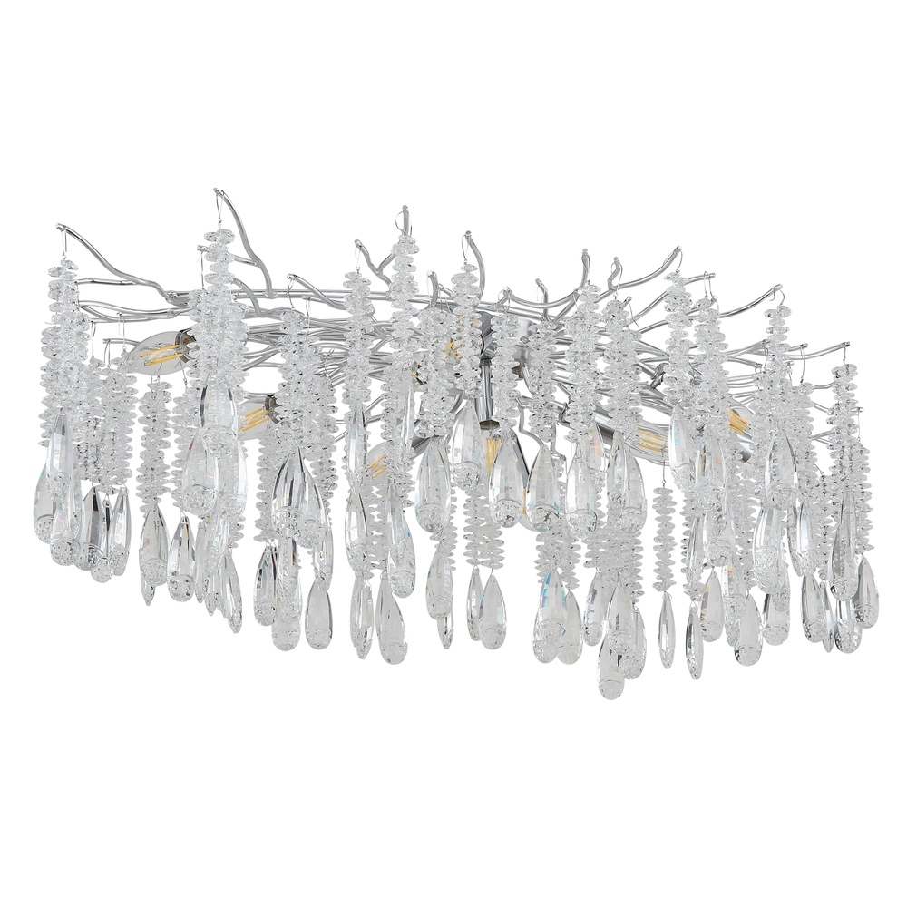 Lampe de plafond Kinga Gris argenté 100 cm Globo 9007371578986