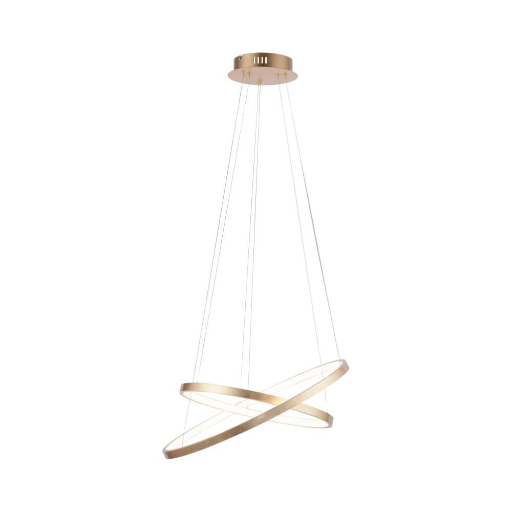 Lampe suspendue ronde Circle duo or Ø 50cm Just Light 4043689960438