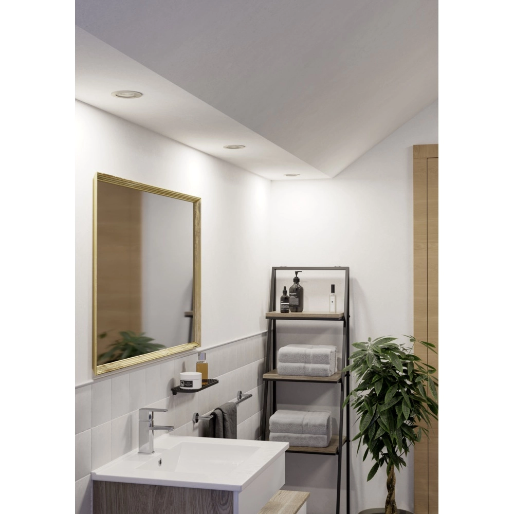 Lot de 3 spots encastrés Barranco nickel Ø 8.4cm IP44 - 3000K Eglo 9008606359202