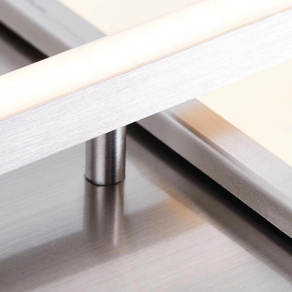 Plafonnier Zelia 2 compartiments 41cm inox Brilliant 4004353390593