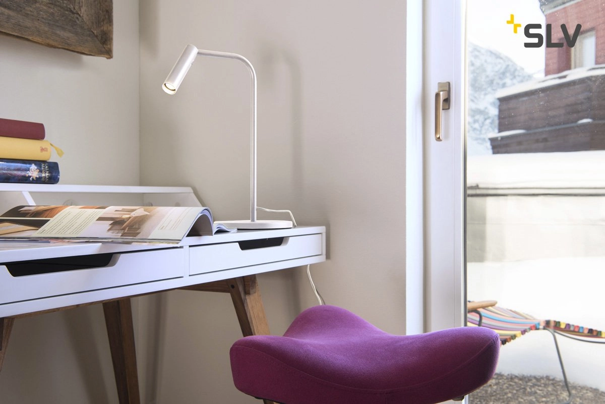 Lampe de lecture de table Karpo blanc SLV 4024163199445