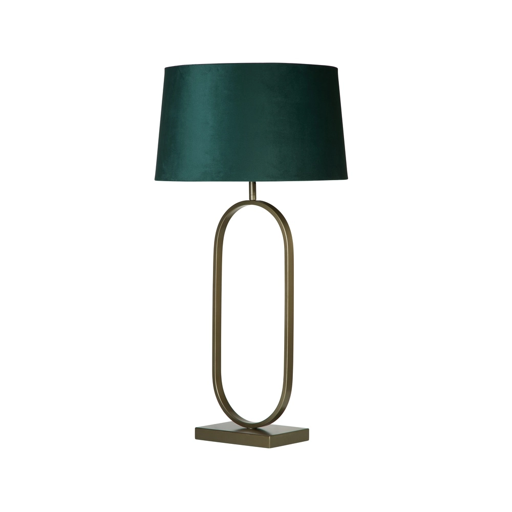 Lampe de table Modish bronze avec capuchon émeraude