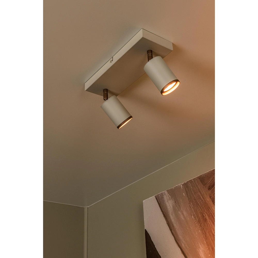 Projecteur de plafond Regina 2-taupe clair avec brun café Lucide 5411212531216