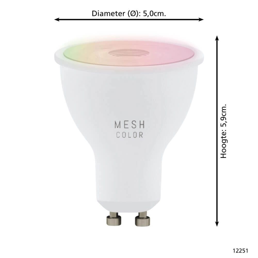 Ampoule de lampe LED Zigbee - GU10 - 4.9 watt - 2700-6500K Eglo 9002759122515