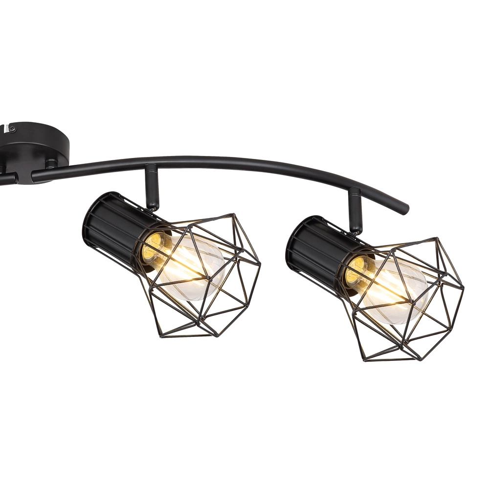Lampe de plafond Priska Noir à 4 lumières Globo 9007371406173