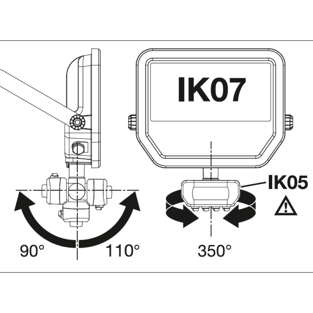 Projecteur Vance 41W - 3000K noir avec capteur Lyora 4099854306860