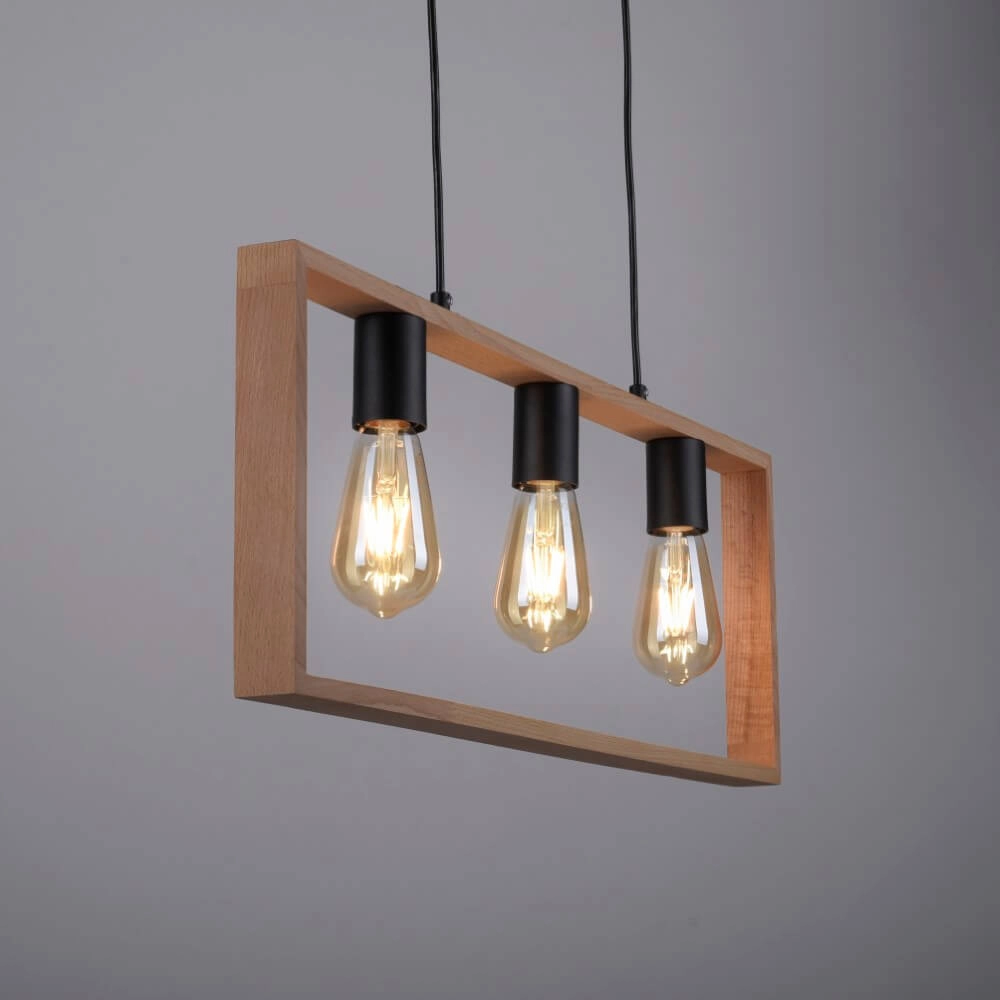 Lampe suspendue rurale Franky 3 lumières Just Light 4043689966430