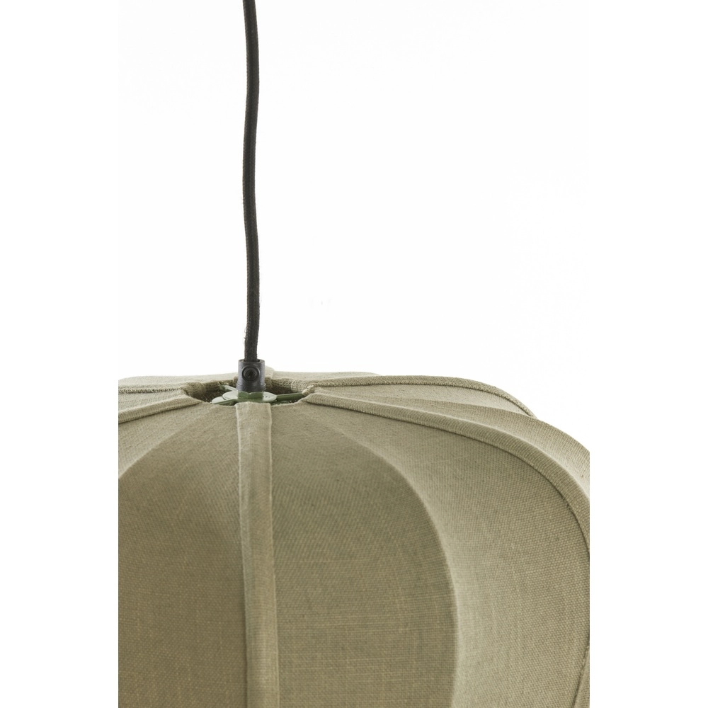 Lampe pendante Japandi Zubedo Ø 60 cm - vert olive Light & Living 8717807835897