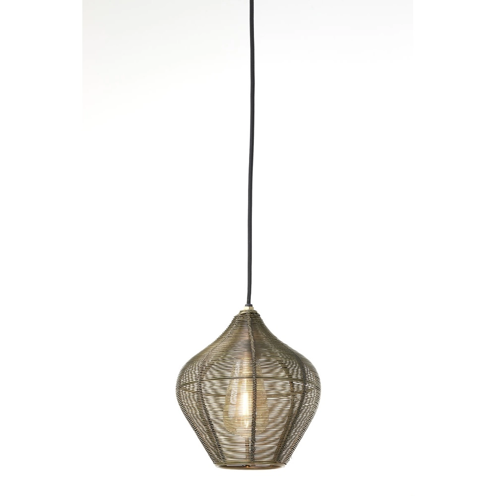 Lampe suspendue Alvaro bronze Ø 20 cm Light & Living 8717807634087