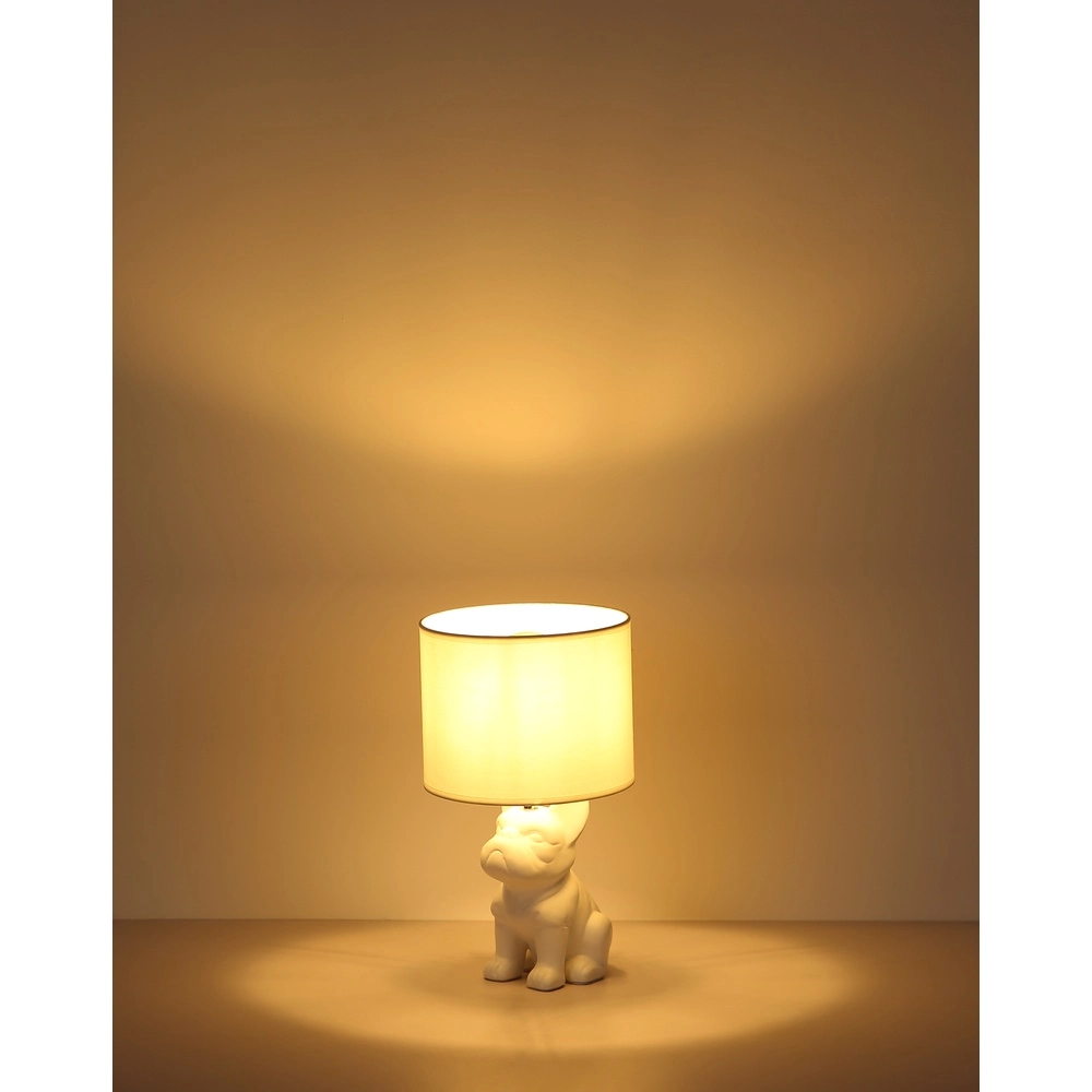 Lampe de table Dogo Blanc chien avec bonnet Globo 9007371569687