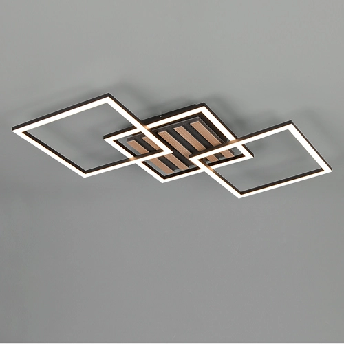 Lampe de plafond moderne Zaro Noir 74,5cm