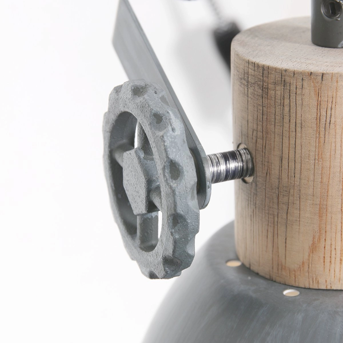 Point de serrage Gearwood gris zinc avec bois Steinhauer 8712746133776