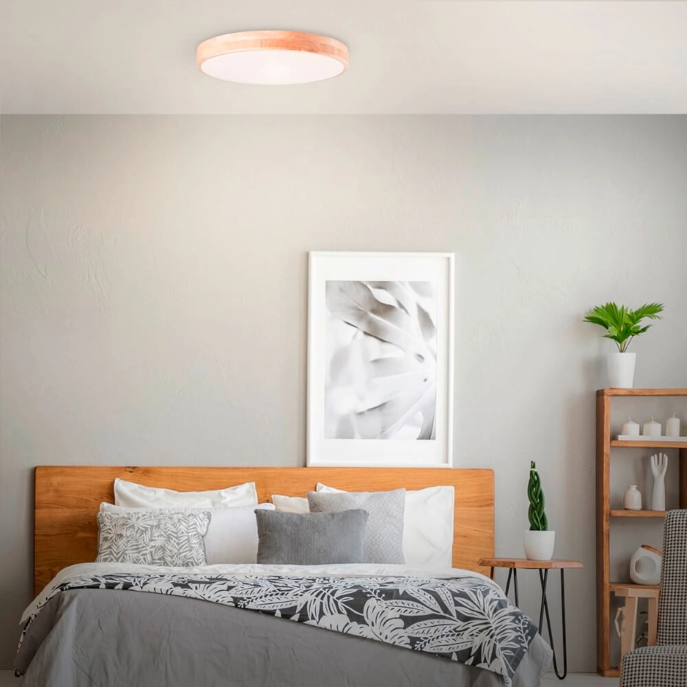 Plafonnier en bois Slimline Ø 50 cm Brilliant 4004353426582