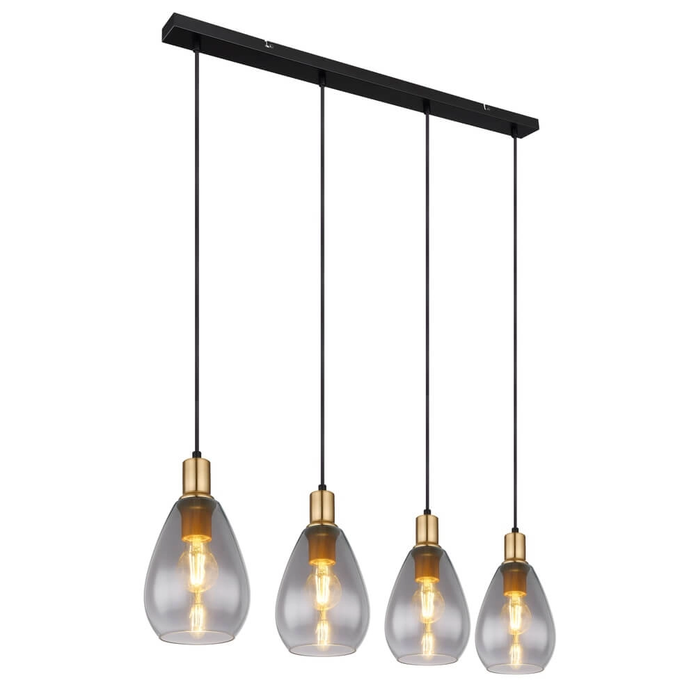 Suspension Fanni 4 lumières noir Suspension Fanni 4 lumières noir