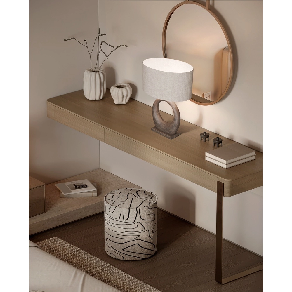 Lampe de table Japandi Woodie Round 35 cm - bois avec naturel Masterlight 8718121392745