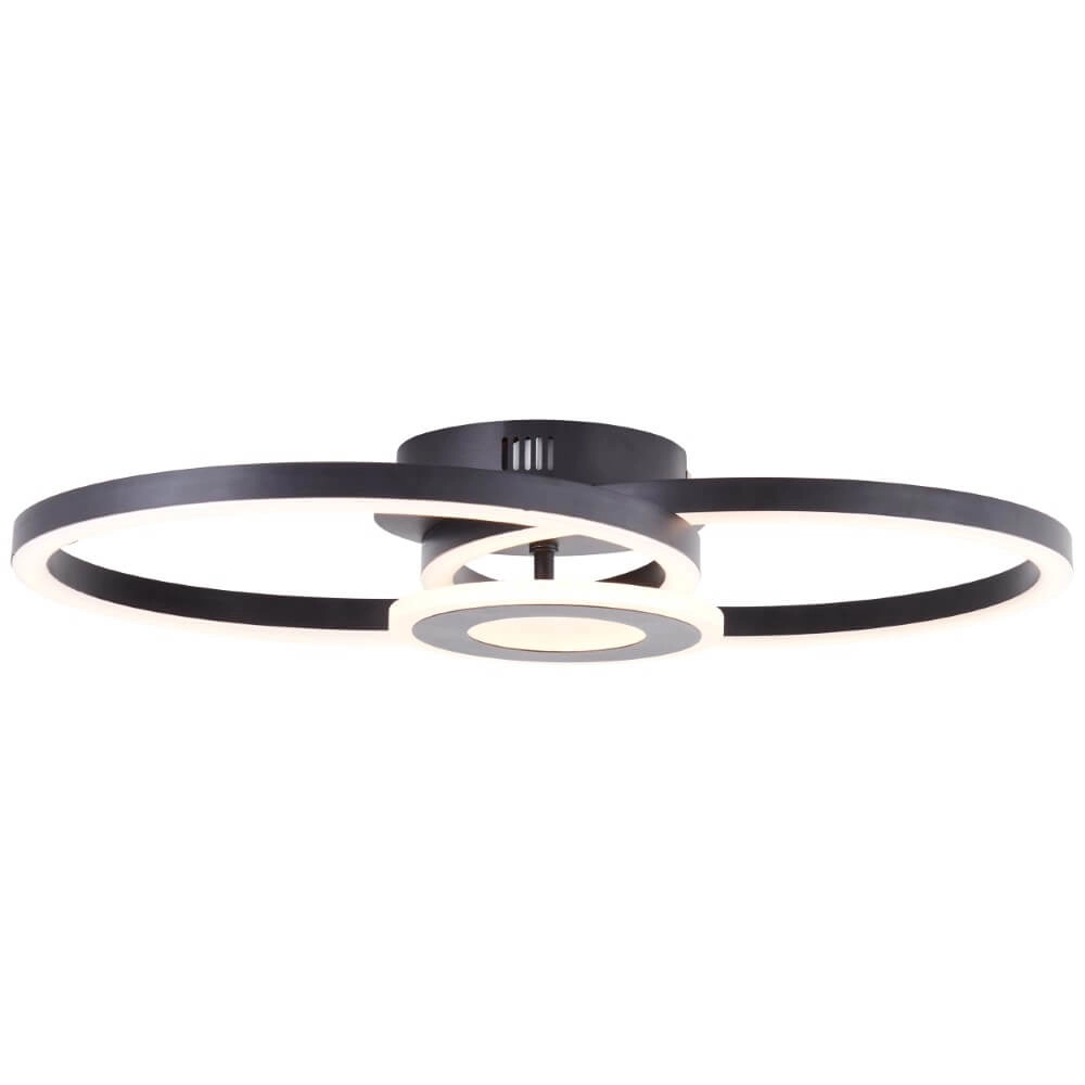 Plafonnier Bray rond noir Brilliant 4004353420023