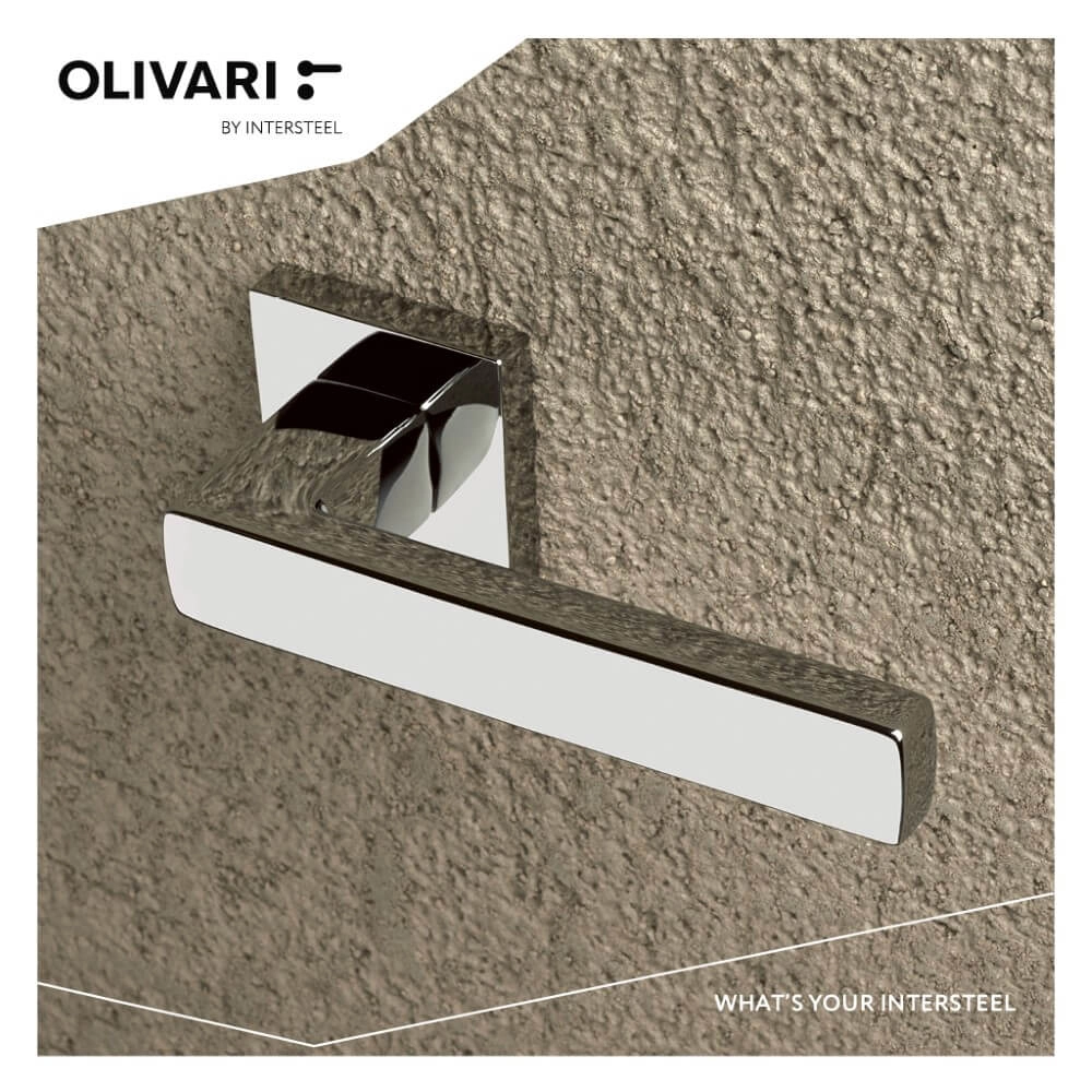 Poignée de porte design Planet Q chrome Olivari 8714186477359