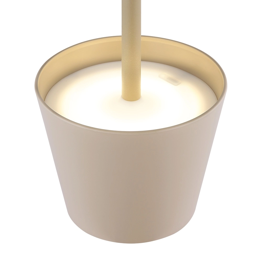 Lampe de table moderne Vannie I Brun sable également rechargeable pour bouteille Globo 9007371468805