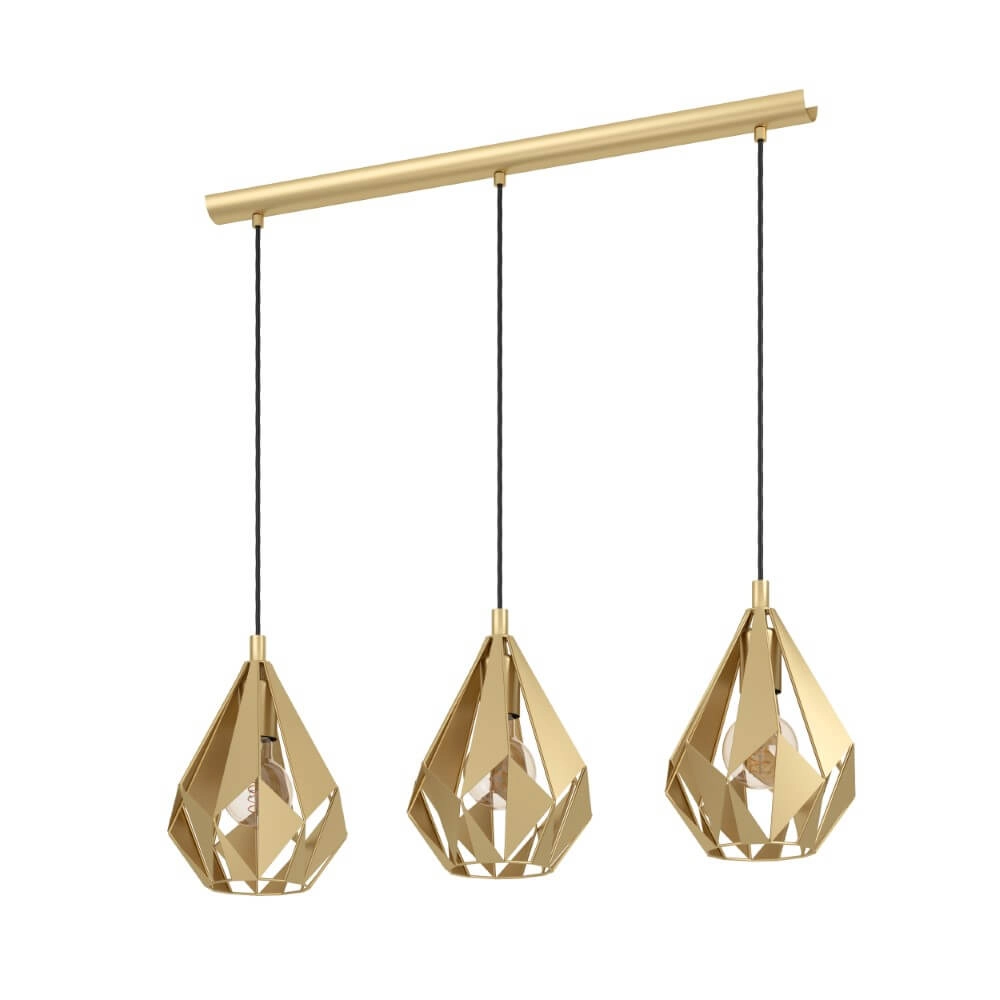 Doré Carlton Lampe suspendue 3 lumières