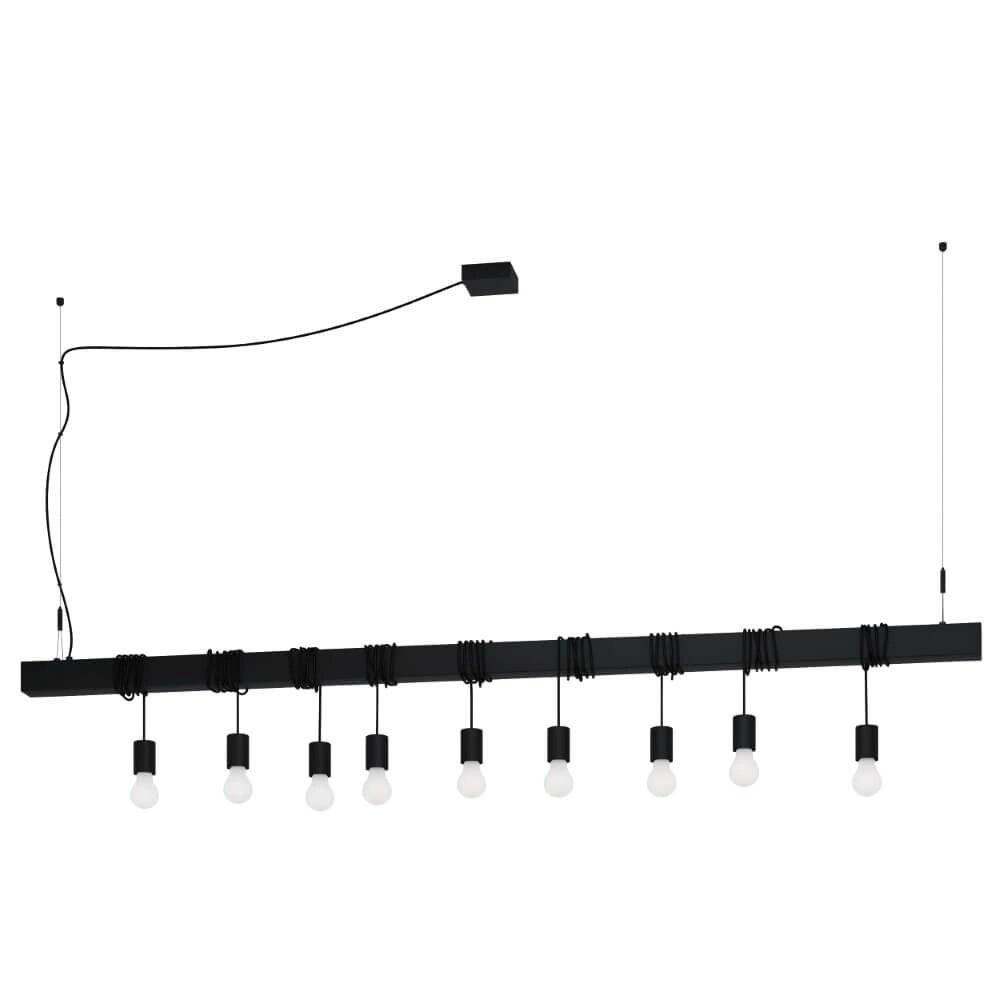 Lampe suspendue noire Townshend-B 9 lumières Lampe suspendue noire Townshend-B 9 lumières