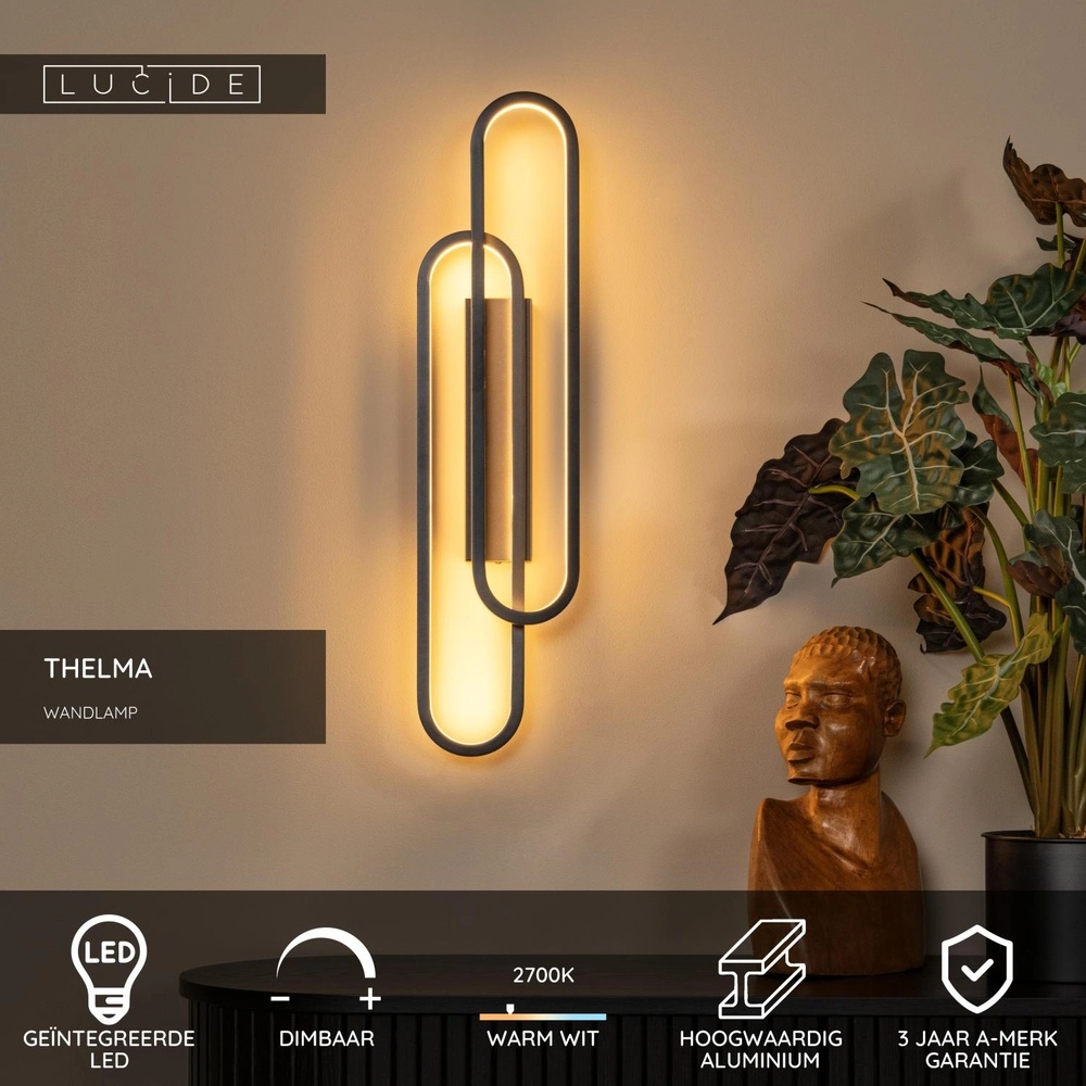 Lampe murale de conception Thelma ovale 75 cm Lucide 5411212782892