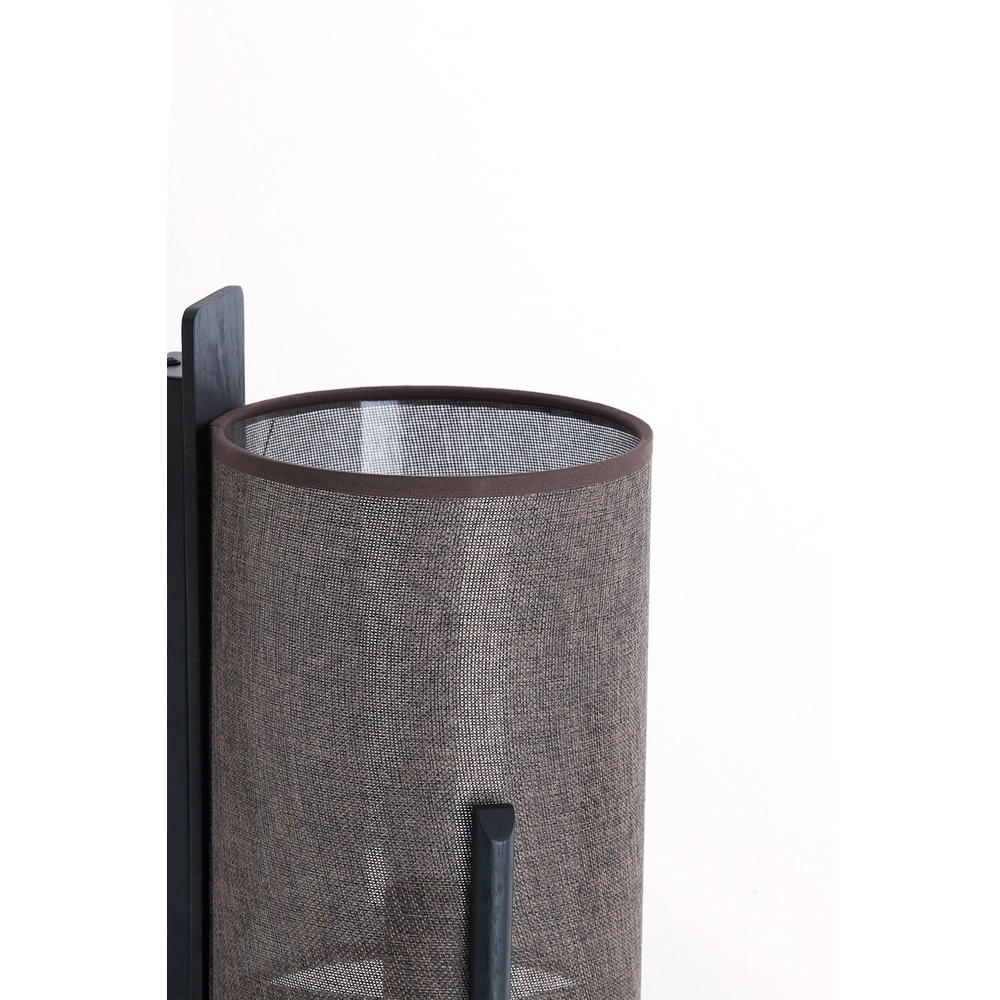 Lampe murale à design danois Litto noir avec du lin Light & Living 8717807792749