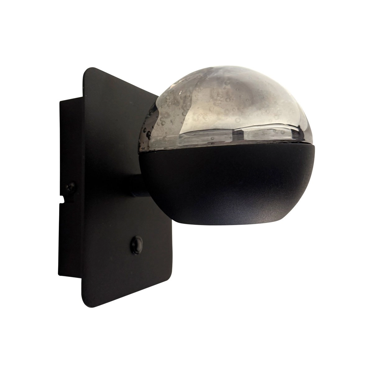 Lampe murale LED Belluno noir avec verre - ajustable Steinhauer 8712746183948