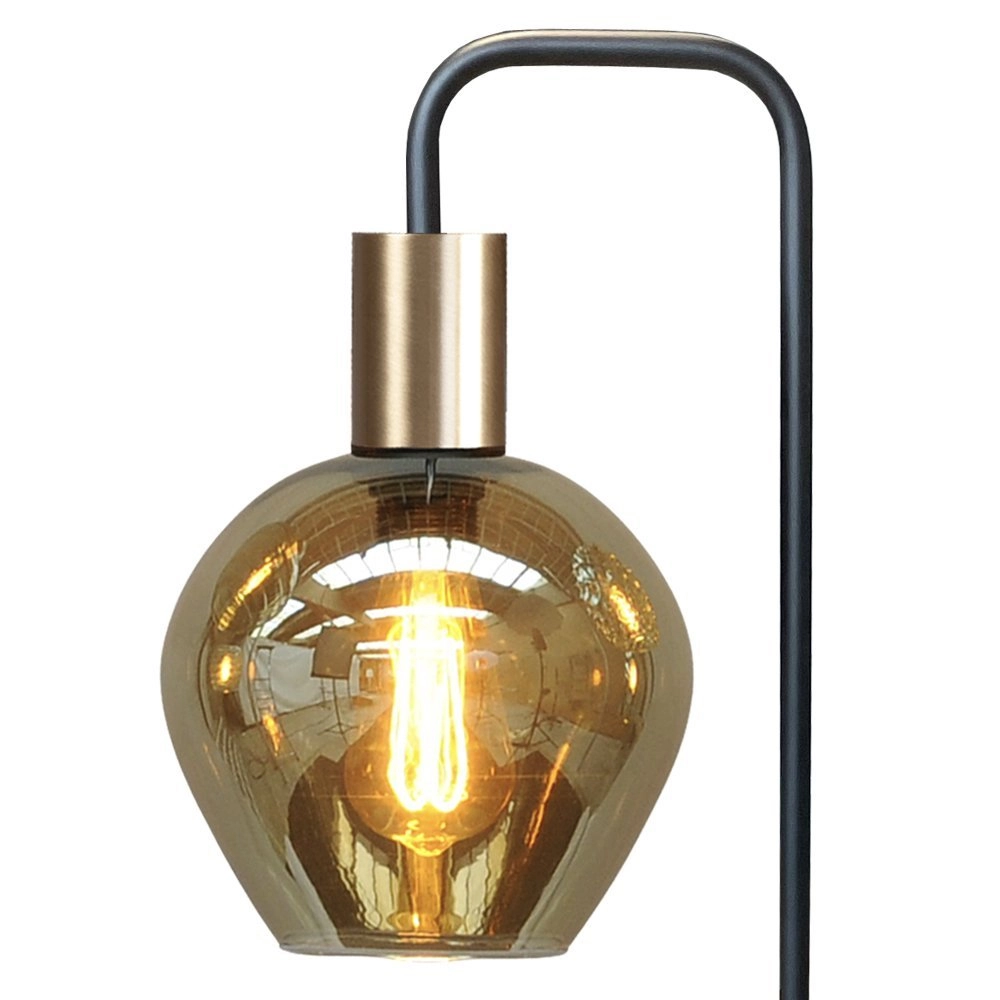 Verre de lampe de table Bounty noir et or Masterlight 8718121251097