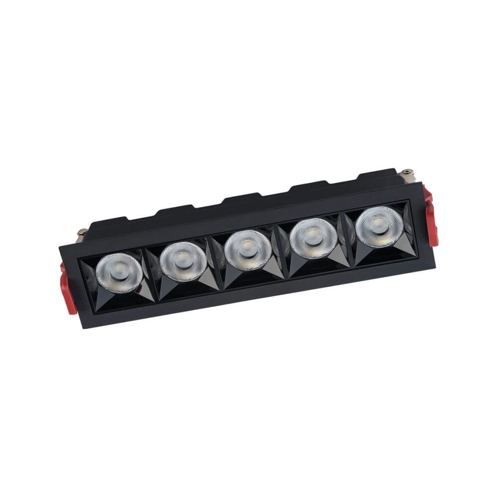 Spot encastrable noir Midi Led 5x1 LED - 3000K