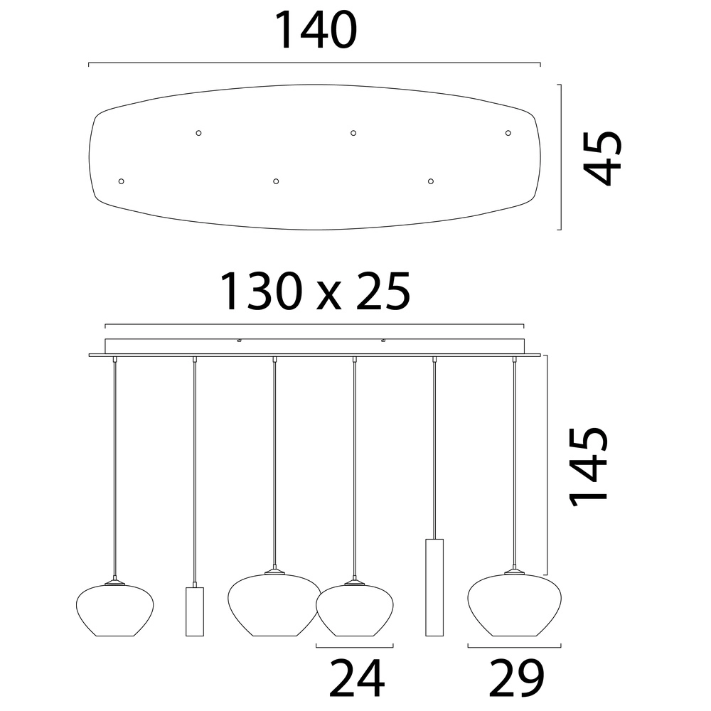 Lampe suspendue ovale danoise Cartone Cacao avec des capsules Think Paper Masterlight 8718121399690